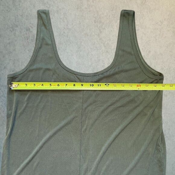 Marine Layer Luxe Rib Jumpsuit Womens Size XL Green Ankle Wide Leg Romper NEW! - Picture 10 of 15